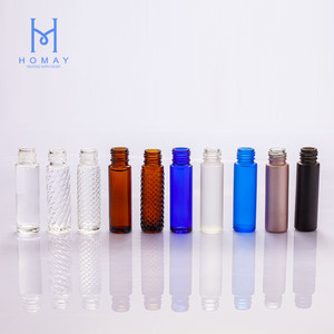 10ml Round roll on bottle with plastic roller or bamboo lid for essential oil