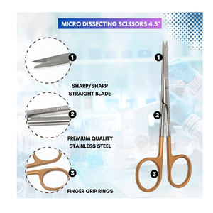 Instrumentos quirúrgicos manuales de alta calidad Tijeras de disección de IRIS TC de acero inoxidable en varios tamaños Base de instrumentos médicos - Product Image 2