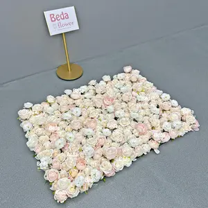 Beda Seide Blume Wand individuelle Kulisse 5 D künstliches Rosenarrangement Kunststoff Netzlehne Party Hochzeit Party Dekoration