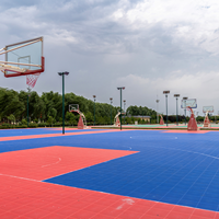 Modulares PP-Sportbodensystem für den Bau und die Renovierung von Basketballplätzen im privaten Garten