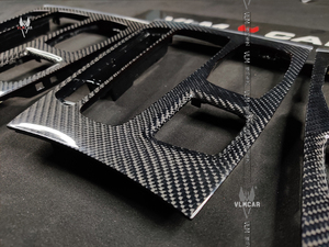 Interiores de fibra de carbono para <span class=keywords><strong>BMW</strong></span> X5 <span class=keywords><strong>X6</strong></span> F15 F16, panel de instrumentos, tira embellecedora, cubierta de control Central - Product Image 3