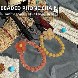 ลูกปัดคริสตัลทำด้วยมือลายการ์ตูนสุนัขแมวสายคล้องมือสายคล้องมือพวงกุญแจสายคล้องข้อมือมือถืออินเทรนด์ - Product Image 2