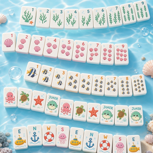 Tuiles de Mahjong en gelée rose macaron, jeu de société ludique pour fête au bord de la piscine, cartes de Mahjong imperméables, jeux de dominos - Product Image 6