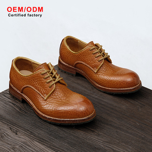Scarpe Oxford in Pelle di Vacchetta di Alta Qualità OEM Personalizzate, Suola in Pelle Britannica Goodyear Welt, Comode Scarpe Primaverili da <span class=keywords><strong>Uomo</strong></span> con Lacci - Product Image 2