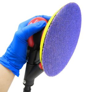 PEXMIENTAS kedatangan baru keramik Auto mobil kayu permukaan logam <span class=keywords><strong>Hook</strong></span> <span class=keywords><strong>Loop</strong></span> abrasif Mesh amplas bulat kering kertas pasir - Product Image 2