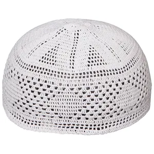 New Design Soft Shell Suede Warm Muslim Worship Hat Muslim Embroidered Hat
