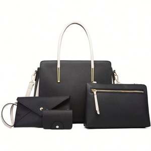 New Design Luxury Women's Leather Handbags with Zipper Closure <b>Shoulder</b> <b>Strap</b> for Wholesale - Product Image 2