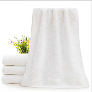 White Cotton <b>Bath</b> <b>Towel</b> 40x80 Cm Hotel Use Skin Friendly Rectangle Solid Color <b>Towel</b> <b>Set</b> - Product Image 4