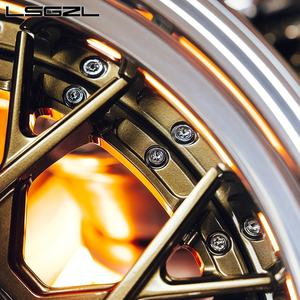 3-teilige Geschmiedete Pkw-Felgen in Gebürsteter Bronze, 18 20 21 22 24 26 Zoll Felgen, 5x114,3 5x112 5x130 Autofelge für BMW Audi - Product Image 2