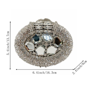 Women Glitter Rhinestones Evening Bag with Detachable Chain Luxury Crystal Clutch Purse for Night out Party <b>Date</b> - Product Image 6