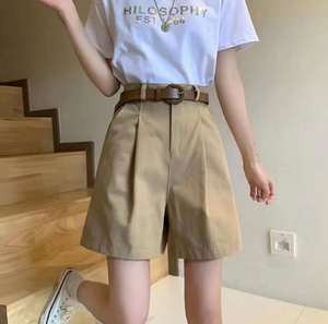 M-2xl Summer New Wide Leg <strong>Shorts</strong> Thin Cotton A-frame <strong>Shorts</strong> Office Ladies Classic Loose Casual Zipper <strong>Shorts</strong> <strong>for</strong> <strong>Women</strong> - Product Image 1
