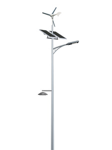 Lampione LED Ibrido <span class=keywords><strong>da</strong></span> <span class=keywords><strong>Esterno</strong></span> 50W <span class=keywords><strong>ad</strong></span> Alta Efficienza Energetica Alimentato a <span class=keywords><strong>Energia</strong></span> <span class=keywords><strong>Solare</strong></span> ed Eolica IP65 per Applicazioni Stradali - Product Image 4