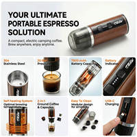 Machine à expresso électrique portable auto-chauffante RoosCamp, cafetière USB-C avec matériau ABS pour le camping et les camping-cars, toutes saisons