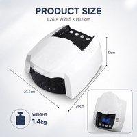 Lampu Pengering Kuku UV Salon Grade dengan Braket Lipat, Pengering Kuku Pedikur Bebas Genggam, Sensor Otomatis, 3 Timer, Lampu Gel Kuku