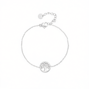 Amy Amy <b>Charm</b> Bracelet 925 Silver Tree Of Life Design Minimalist Women's Everyday Wear Jewelry P0095 - Product Image 1