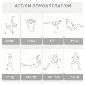 Silicone-Coated Small Hand Pattern <b>Dumbbell</b> Bar Anti-Slip Customizable Portable Hand Grip Design for Yoga - Product Image 6