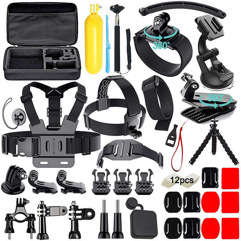 Sports Camera Accessories Kit Set for Gopro AKASO 4K Action Camera Hero Black 10 9 8 7 6 5/Session 5/Hero 4/3+/3/2/1 Max Fusion