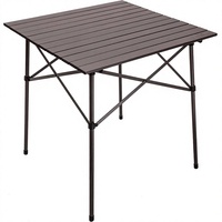 Table de camping pliante d'extérieur en aluminium pour alpinisme, avec système de pliage rapide et rangement compact