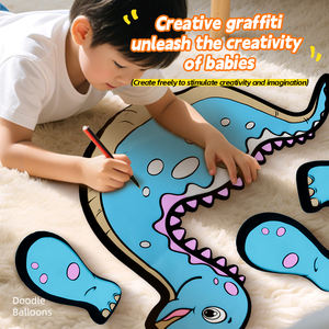 Juguete de ensamblaje de grafiti de dinosaurio tridimensional DIY para niños, pintura creativa, globos educativos, juguetes hechos de plástico duradero - Product Image 4