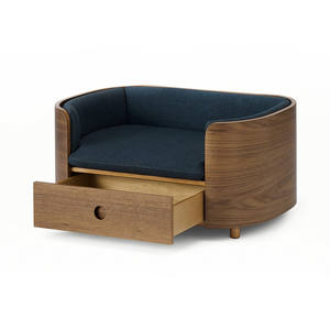 เตียงโซฟาไม้วอลนัทขนาดใหญ่สำหรับสุนัขแมว - Product Image 1