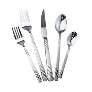 Myd ชุดเครื่องใช้บนโต๊ะอาหารสแตนเลสหรูหราสไตล์โมเดิร์นประกอบด้วยมีดช้อนและส้อมสำหรับงานแต่งงานและงานปาร์ตี้ - Product Image 1