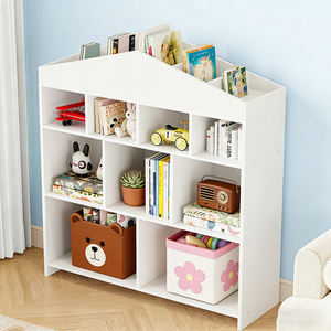 Organisateur de <span class=keywords><strong>rangement</strong></span> pour jouets en bois - Étagère à livres pour enfants à 9 compartiments, armoire de jeu pour enfants - Product Image 5