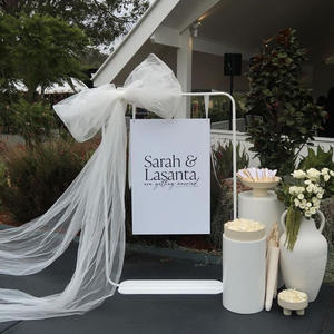Fondali personalizzati per festa di nozze oro metallo arco bordo di benvenuto Stand per la Reception - Product Image 1