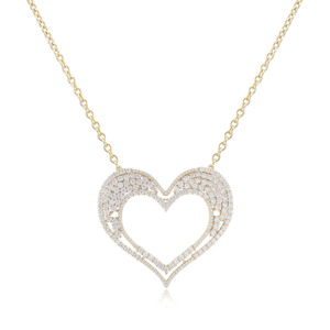 卸売ファッションOEMブランドジュエリー中国工場カスタム女性ハートゴールドジュエリー結婚披露宴かわいい素敵なネックレスペンダント - Product Image 1