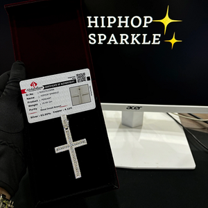 Premium Iced <b>Cross</b> <b>Pendant</b> 925 Sterling Silver Gold Plated Moissanite Necklace Charm Hip Hop Religious Fashion Jewelry - Product Image 5