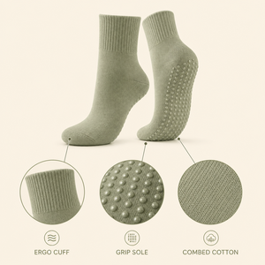 Custom Yoga Pilate <b>Grip</b> <b>Socks</b> Premium Soft Material Anti Slip Free Sample Low MOQ - Product Image 2
