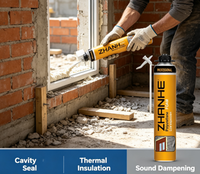Scellant en mousse PU adapté au remplissage des espaces lors de l'installation des cadres de porte ; l'emballage du produit peut être personnalisé.