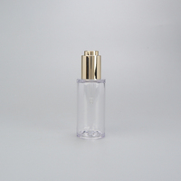 Bouteilles personnalisées de 40ml, 50ml, 80ml, 100ml à paroi épaisse pour cosmétiques en PET, bouteilles en plastique, pompe de pulvérisation, bouteille de Lotion compte-gouttes