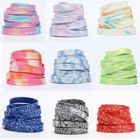 Lacets plats en polyester motif fleur de cajou 9 mm de large, 20 couleurs, 100-180 cm, pour baskets tendance Yuanhang