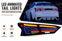 Feux arrière LED RGB fumés améliorés, réglables par application, clignotants séquentiels multicolores, pour Nissan Teana Altima