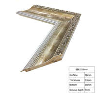 Moulure décorative européenne en bois massif doré pour cadre photo, 76 mm, profilé en bois pour miroir, idéal pour la décoration intérieure de luxe
