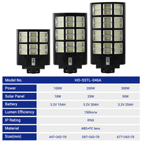 Lampadaire solaire LED extérieur super lumineux, étanche IP65, télécommande, 100W 200W 300W, en ABS