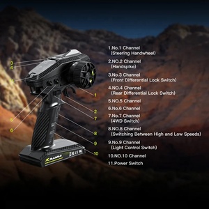 Xe tải địa hình điều khiển từ xa All Terrain RC Trail Monster Crawler Brushless RLAARLO MK07 tỷ lệ 1/7, 4 bánh dẫn động, với bộ vi sai khóa bằng kim loại thép CNC - Product Image 3