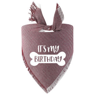 New Polyester Cotton Bib Square Dog <b>Scarf</b> Pet Birthday Supplies - Product Image 6