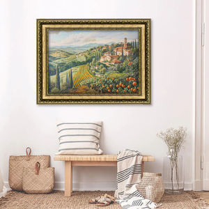 Art Mural Antique-<span class=keywords><strong>Fleurs</strong></span> Sauvages Vintage Peinture à l'Huile Téléchargement Numérique Imprimable Pays Champ Prairie Paysage Rivière Peint À La Main - Product Image 6