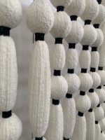 Décoration murale en fibres tissées à la main avec pompons pour hôtel de luxe, salon, restaurant, décoration intérieure