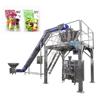 Ligne d'emballage verticale intégrée automatique pour légumes avec peseuse multi-têtes, système clé en main