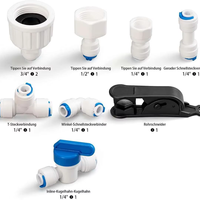 Raccord rapide haute pression pour tuyau d'osmose inverse 1/4" 3/8" Té droit en L pour eau et aquarium, technique de moulage JUNYI