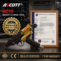 Pince à anneaux pneumatique ASCOTT SC7E 24 mm pour matelas, sièges de voiture, rembourrage, fabrication de cages métalliques, vente en gros