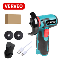 Meuleuse d'angle électrique sans fil professionnelle, mini-meuleuse portative pour carrelage, batterie 2.0AH, bricolage, 10000 tr/min, interrupteur à palette, 2 disques de coupe, bois