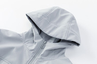 Veste Softshell Safari Intégrée Unisexe Personnalisable à Capuche Zippée Unie pour Homme, Imperméable, Rembourrée, avec Broderie