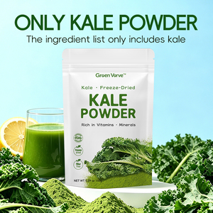 Polvere di Cavolo Verde Biologico Liofilizzato al 99% |   Non-OGM Confezionato Sottovuoto |   Polvere Verde Superfood Ricca di Vitamine per Frullati e Succhi - Product Image 3