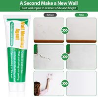 Kit de réparation de cloisons sèches, mastic de rembourrage mural avec spatule, crème de réparation murale à séchage rapide pour le remplissage des trous et fissures