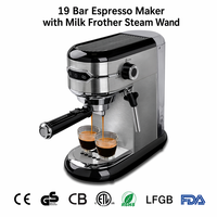Machine à expresso 19 bars avec mousseur à lait et buse vapeur pour cappuccino, latte, maison et bureau