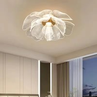 Plafonnier LED fleur pour chambre salon lustre de plafond créatif Foyer allée balcon décor à la maison acrylique plafonnier