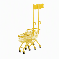 Chariot de courses pliable en métal pour enfants, léger, écologique, imperméable, avec poignée réglable pour intérieur/extérieur